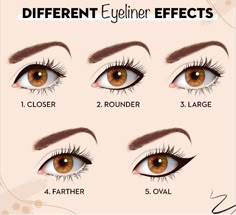 Here are 5 different ways to apply your Eye Liner. Try something new. It could be fun! Liquid Eyeliner Tutorial, Eye Pencil Makeup, Makeup Workshop, Makeup Ojos, Makeup Blending, Makeup Help, Face Makeup Tips