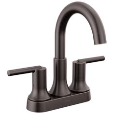 a faucet with two handles and one handle