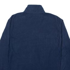 Item is in used condition. Fabric slightly bobbled. >Size: L >Armpit To Armpit: 24" >Armpit To Cuff: 19" >Collar To Hem: 27" Cozy Blue Outerwear With Ribbed Cuffs, Blue Fleece Jacket For Winter, Blue Fleece Jacket For Fall, Blue Fleece Winter Jacket, Cozy Blue Fleece Jacket With Fleece Lining, Cozy Blue Fleece Jacket For Cold Weather, Navy Fleece Winter Jacket, Navy Fleece Jacket For Winter, Navy Winter Fleece Jacket