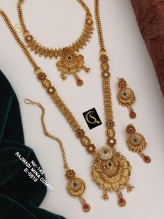 Heavy Gold Plated Jewelry Sets For Festivals, Diwali Gold Plated Jewelry Sets With Latkans, Ceremonial Gold Plated Jewelry Sets For Diwali, Gold Chandbali Sets For Puja, Gold Plated Meenakari Jewelry Sets, Gold Sets With Intricate Design For Puja, Jewellery South Indian, Jewellery Choker, Bridal Jewelry Sets Brides