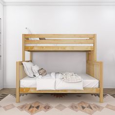 Sleep different sizes and ages comfortably in our twin xl over queen bunk bed! Queen size bed as bottom bunk = extra space for snuggling, sleepovers or adult guests. The sturdy, straight ladder makes climbing up and making the bed easier than ever. King Size Bunk Bed, Stair Slide, Queen Bunk Beds, Bottom Bunk, Top Bunk, Bunk Beds With Stairs, Wood Ladder, Twin Xl, Wooden Slats