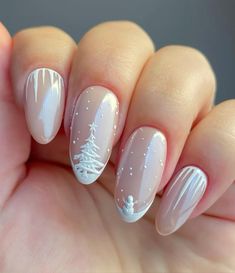 Holiday Autumn Nails, Winter Nails2024, Biab Nails Winter, Biab Christmas, Winter Biab Nails, Christmas Nails 2024 Trends, December Nails, London Nails