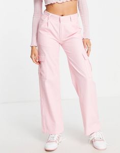 Daisy Street wide leg low rise Y2K cargo pants in baby pink | ASOS Pink Streetwear Bottoms With Cargo Pockets, Pink Cargo Bottoms For Streetwear, Pink Straight Leg Cargo Pants With Side Pockets, Pink Utility Cargo Jeans With Side Pockets, Pink Wide Leg Utility Parachute Pants, Pink Straight Leg Cargo Pants With Pockets, Pink Utility Wide Leg Parachute Pants, Pink Utility Cargo Pants With Pockets, Pink Utility Cargo Pants