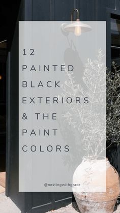 a black painted exterior and the paint colors