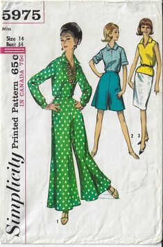 a woman's dress and pants sewing pattern