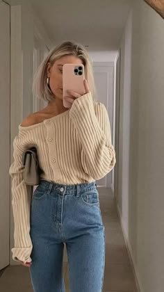 Trendy Outfit Ideas, Casual Cardigans, Trendy Outfit, Feminine Outfit, Date Outfits, Outfit Inspo Fall