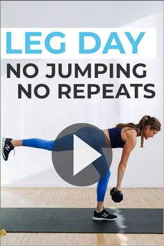 a woman doing leg day with no jumping or no repeats