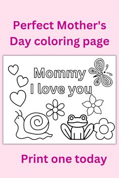 Coloring page for Mom from child Printable Coloring, Etsy Printables, Business Owners, Coloring Page