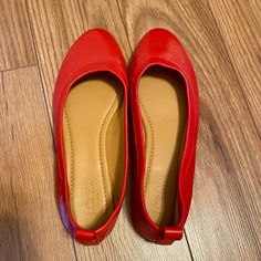 New Without Tags. Questions? Leave A Comment Below! Red Round Toe Flats For Fall, Red Flats With Red Sole For Fall, Red-soled Flats For Fall, Red Flats For Fall, Red Almond Toe Flats For Spring, Red Almond Toe Flats For Fall, J Crew Factory, Leave A Comment, Flat Shoes Women