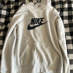 Hoodie Is Almost Brand New, Barley Worn Nike Hoodie With Logo Print For Fall, Nike Long Sleeve Hoodie With Logo Print, Casual Nike Hoodie Sweatshirt, Nike Crew Neck Hoodie With Letter Print, Nike Casual Hoodie For Loungewear, Nike Casual Long Sleeve Hoodie, Nike Fall Hoodie Top, Nike Cozy Sweatshirt For Streetwear, Cozy Nike Sweatshirt For Streetwear