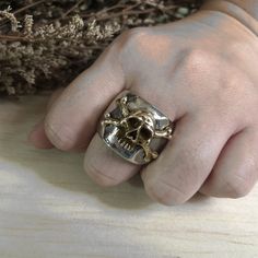 Inspired by Pirate Skull become silver vintage Crossbones ring JewelryHello, I'm a jewelry artist in Bangkok, ThailandMy inspiration to create my work by the passion in freedom wasbeing from minimal style with simple technique with silver,brass and copper I think that's a sign of your independence.Every product is handmade and spirit to a great piece of work.enjoy to get it.i can make your ring size in us.so, If you do not know your ring sizeyou can tell me what a line around your finger in mill Celtic Knot Dragon, Bone Ring, Vintage Silver Rings, Dragon Ring, Jewelry Artist, Biker Rings, Pirate Skull, Ring For Men, Minimal Style