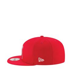 Your team's colors on display—all day, everyday. The New Era 9FIFTY® Snapback features a team logo on the front and an adjustable snapback closure in the rear. Features: Los Angeles Angels 9FIFTY® adjustable cap. Officially licensed. Flat bill with a structured fit. Adjustable snapback closure. Details: Fabric: 100% polyester. 6-panel construction. Imported. Red Flat Crown Baseball Cap For Baseball Season, Casual Sports Fitted Hat With Flat Crown, Casual Fitted Hat With Flat Crown For Sports, Casual Fitted Hat With Flat Crown For Fans, Red Sporty Snapback Hat With Flat Bill, Red Fitted Hat For Sports With Flat Crown, Sporty Flat Crown Hats For Sports, Red Fitted Hat With Flat Crown For Sports, Red Baseball Cap For Sports Events