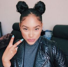 Pigtail Buns, Two Buns Hairstyle, Two Buns, Two Ponytails, Ponytail Bun, Pigtail Hairstyles, Protective Hairstyles, Curly Hair Styles Naturally