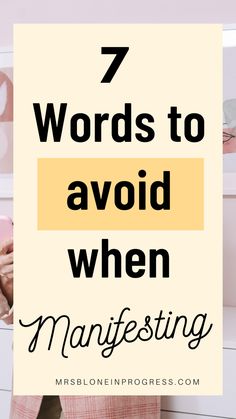 7 words to avoid when manifesting Wealth Manifestation, Negative Words, Self Fulfilling Prophecy, Manifestation Tips, Manifestation Meditation, Personal Growth Motivation, Attraction Manifestation, Personal Improvement, Law Of Attraction Tips