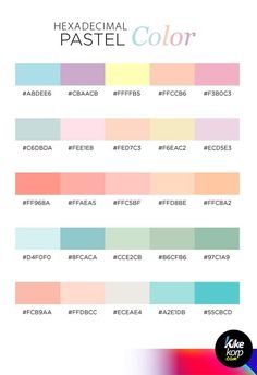 the color scheme for pastel colors