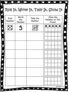 roll it, write it, tell it show it printable worksheet for kids