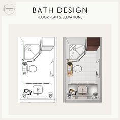 the floor plan for a bathroom with toilet, sink and bathtub is shown in black and white