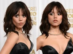 Jenna Ortega Wavy Hair, Jenna Ortega Short Hair Bangs, Jenna Ortega Shag Haircut, Jenna Ortega Face Shape, Jenna Ortega Straight Hair, Jenna Ortega Shag, Latina Haircuts With Bangs, Jenna Ortega Fringe, Jenna Ortega Hair Short