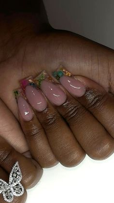 flower nails 3d Flower Nails Short, Encapsulated Nails Flowers, Nail Journey, Nail Appointment, Encapsulated Nails, 3d Flower Nails, Girly Acrylic, Gold Nail Designs