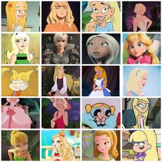 the many faces of cartoon characters from different eras to present in an animated movie or tv