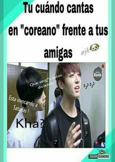 an advertisement with the caption'tu cuado cantass en'correno'frene a tus amigas '