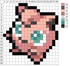 a cross stitch pattern with an image of a woman's face in pink and black