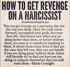 How To Get Revenge, Narcissistic Husband