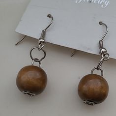 Natural Wood Bead Ball Drop French Hook Dangle Fashion Vacation Earrings. New, Still On The Card. New To Poshmark? Sign Up With Code Banannie0 To Get $10 Off Your First Order! Free Shipping If This Is Your First Purchase From Poshmark! Nickel-free Brown Beaded Dangle Earrings, Brown Nickel-free Dangle Beaded Earrings, Everyday Hypoallergenic Brown Jewelry, Nickel Free Brown Beaded Drop Earrings, Nickel-free Brown Beaded Drop Earrings, Nickel-free Brown Drop Beaded Earrings, Hypoallergenic Brown Round Earrings, Brown Wooden Bead Drop Earrings, Nickel-free Brown Round Beads Earrings