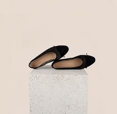 Como Ballet Flats in Rete Black Suede | A. Soliani Elegant Evening Ballet Flats With Textured Sole, Elegant Black Ballet Flats With Textured Sole, Formal Low Heel Ballet Flats With Textured Sole, Elegant Ballet Flats With Textured Sole, Chic Flats With Textured Sole For Evening, Chic Evening Flats With Textured Sole, Elegant Formal Flats With Perforated Toe Box, The Low, Ballerina Flats