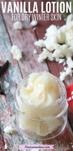 An easy DIY recipe, this homemade vanilla lotion contains only six ingredients. A homemade body lotion to help nourish dry skin. Made with natural ingredients this DIY body lotion works well on your legs especially- and it's perfect for kids #diyskincareproducts #diyskincarerecipes #selfcarebeautytips #selfcarebeautyroutine #diylotion Vanilla Scented Body Lotion, Dry Skin Lotion Recipe, Organic Body Lotion Recipe, Homemade Lotions And Creams, Coconut Lotion Diy, Body Lotion Small Business, Homemade Hand Cream Recipes, Diy In Shower Body Lotion