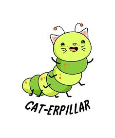 a green caterpillar with the word caterpillar on it's chest