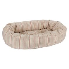 Sanibel Stripe (Microlinen) Dog Donut Bed by Bowsers Pet Products (Diamond) - godoggiestyle Classic Beds, Luxury Pet Beds, Donut Bed, Plush Design, Crate Mat, Donut Dog Bed, Bolster Dog Bed, Classic Bed, Dog Boutique