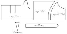 the sewing pattern for an apron is shown