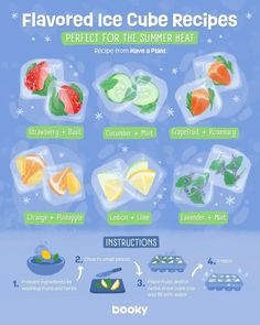 an ice cube recipe is shown in this poster