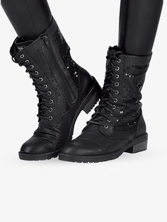 Double Platinum Adult Combat Boot Converse Outfits, Style Converse, Dress Mint, Dance Tights, Kids Leggings, Womens Combat Boots, Black Combat Boots, Combat Boot, Leggings Kids