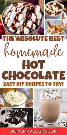 the ultimate list of homemade hot chocolates to try in your kitchen or dining room