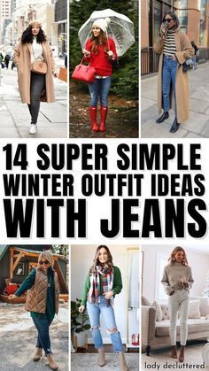 Simple Winter Outfit Ideas, Casual Sunday Outfit, Outfit Ideas With Jeans, Winter Outfits Fashion, Winter Vacation Outfits, Lady Decluttered, Simple Winter Outfits, Fashion Forward Outfits, Jeans Outfit Fall