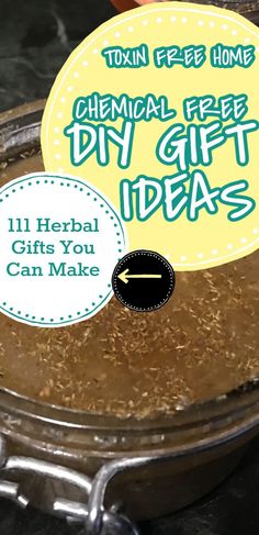 there is a sign that says chemical free diy gift ideas