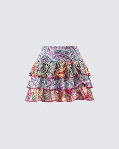 Raisa Paisley Tiered Micro Mini Skirt – FINESSE Fitted Multicolor Tiered Mini Skirt, Summer Patterned Mini Skirt, Multicolor Tiered Skort With Lined Skirt, Bohemian Mini Skort With Lined Skirt, Flowy Paisley Print Tiered Skirt, Multicolor Tiered Skort For Summer, Summer Multicolor Ruffled Mini Skirt, Flowy Tiered Skirt With Paisley Print, Bohemian Flowy Mini Skort