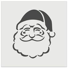 santa claus's face in black and white