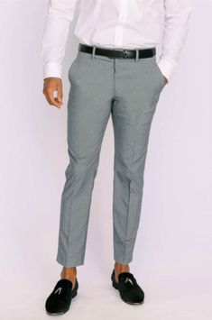 We're loving these flat front slacks! The tailored legs offer an elongating effect. Casual Business Bottoms With Pressed Crease, Stretch Work Pants With Welt Pockets For Office, Casual Bottoms With Pressed Crease For Business, Stretch Ankle-length Dress Pants For Semi-formal Occasions, Stretch Tapered Leg Chinos For Work, Semi-formal Stretch Bottoms For Spring, 4-way Stretch Tapered Leg Spring Pants, Spring Semi-formal Stretch Bottoms, Spring 4-way Stretch Tapered Leg Pants