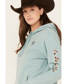 Ariat Hoodie, Ariat Womens Boots, Boot Barn, Print Embroidery, On Logo, Summer Denim, Wood Bridge, Get Directions, Blue Design