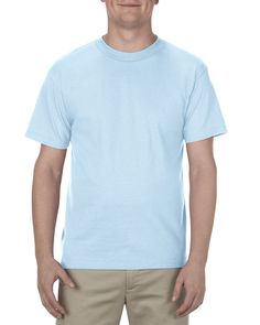 Adult 6.0 oz., 100% Cotton T-Shirt - POWDER BLUE - S | American Apparel Adult 6.0 oz. Cotton T-Shirt in Powder Blue Size Small Powder Blue Shirt, Wholesale T Shirts, Blue T, Casual Fit, Unisex Shorts, Powder Blue, Hottest Trends, Classic Shirt, Casual Fits