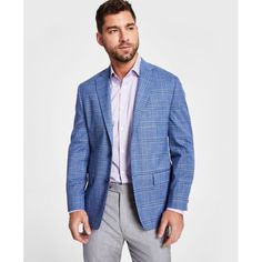 Look Your Best In A Modern, Athletic-Fit Sport Coat From Michael Kors. This One Features A Sophisticated Blue Plaid Pattern And A Touch Of Stretch. Modern Fit Features An Athletic Fit Through The Shoulders, Chest And Waist With Higher Armholes And Trimmer Sleeves Jacket Sizing Is Indicated By A Number And A Letter; Number Refers To Chest Size, Letter Refers To Length Of Jacket Based Upon Height: S=5'7" And Under; R=5'8"-5'11"; L=6' And Up Notched Lapel Two-Button Closure; Four-Button Cuffs Two F Michael Kors Fitted Business Blazer, Michael Kors Classic Fitted Blazer, Michael Kors Fitted Classic Blazer, Michael Kors Fitted Blazer For Business, Fitted Michael Kors Blazer For Business, Michael Kors Formal Suits With Notch Lapel, Michael Kors Tailored Notch Lapel Blazer, Michael Kors Tailored Blazer With Notch Lapel, Classic Tailored Michael Kors Blazer