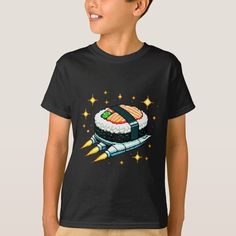 8-Bit Space Sushi Adventure - Cosmic Cuisine Art Art T Shirt