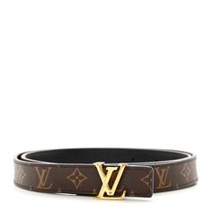 This is an authentic LOUIS VUITTON Calfskin Monogram 20mm LV Iconic Reversible Belt size 75 or 30 in Black. This stunning belt is made of Louis Vuitton monogram coated canvas in brown with a reversible black calfskin leather interior and classic gold-toned LV buckle. Reversible Belt, Classic Gold, Leather Interior, Belt Size, Authentic Louis Vuitton, Louis Vuitton Monogram, Calf Skin, Louis Vuitton, Monogram