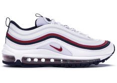 Buy and sell authentic Nike shoes on StockX including the Air Max 97 Red Crush (W) and thousands of other sneakers with price data and release dates. Nike Air Max 97 Red White And Blue, Air Shoes, Nike Shoes Jordans, Nike Air Shoes, Nike Air Max 97, Nike Sneakers, Jordan Shoes, Sneaker Head, Air Max Sneakers