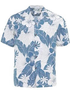 Lanai Blue Cotton Men's Hawaiian Shirt Blue Hawaiian Shirt Outfit Mens, Hawaii Shirt Style Men, Hawaiian Shirt Outfit Mens, Hawaiian Outfit Ideas, Hawaii Outfits Ideas, Hawiian Shirts, Hawaiian Shirt Outfit, Blue Hawaiian Shirt, Shirt Outfit Ideas