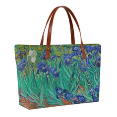 Elevate your style with our Irises by Vincent Van Gogh Painting Tote Bag, a fusion of fashion and timeless artistry. Crafted with meticulous attention to detail, this tote bag captures the essence of Van Gogh's famous painting "Irises," allowing you to carry a piece of artistic brilliance wherever you go. Whether you're strolling through the city, heading to work, or enjoying a leisurely day, this tote bag is a captivating conversation starter that expresses your love for art in a unique and sop Irises Painting, Van Gogh Famous Paintings, Van Gogh Painting, Van Gogh Irises, Vincent Van Gogh Paintings, Painted Tote, Van Gogh Paintings, Art Van, Vincent Van