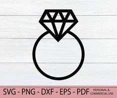 Wedding Ring Cuts, Diamond Princess Ring, Diamond Silhouette, Ring Png, Ring Svg, Princess Diamond Ring, Digital Sales, Ring Cuts, Svg Wedding